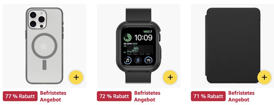 🫷🏻🗿📱 Amazon: OtterBox Sale   Handyhalterungen, Hüllen etc. z.B. AirTags Clear Case für 5€ (statt 15€)