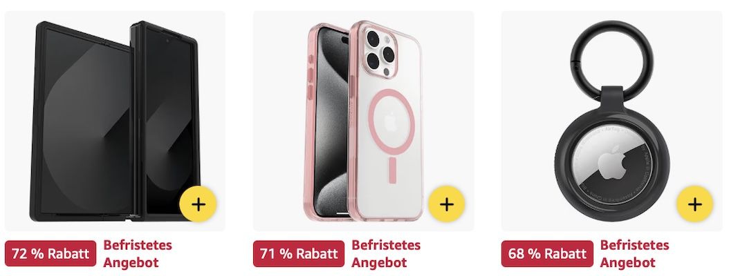 🫷🏻🗿📱 Amazon: OtterBox Sale   Handyhalterungen, Hüllen etc. z.B. AirTags Clear Case für 5€ (statt 15€)