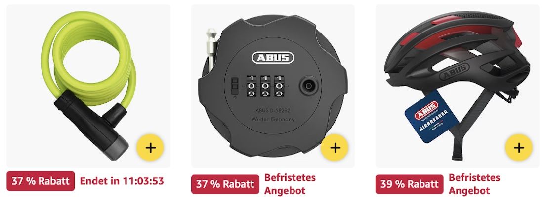 🔐 Amazon: ABUS Produkte im Sale z.B. Rahmenschlosskette für 23,56€ (statt 33€)