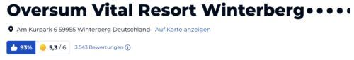 2 ÜN im 4* Superior Hotel Oversum in Winterberg mit Halbpension & Wellness ab 235€ p.P.