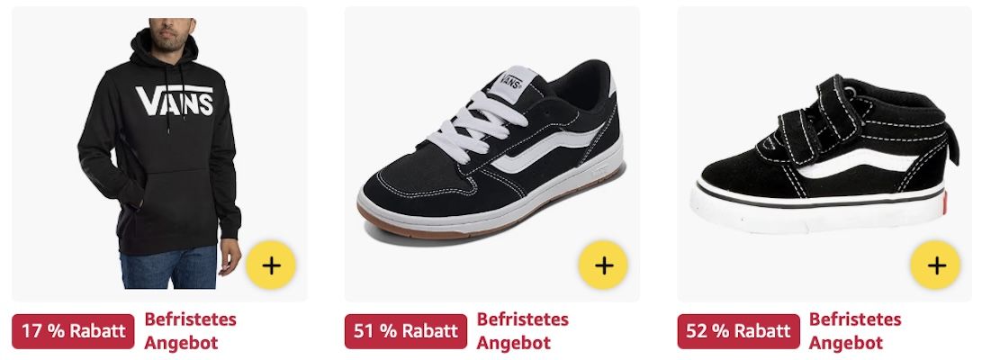 🔝👕👟 Amazon: Vans Sale   Kult Sneaker, Pullis, T Shirts im Angebot