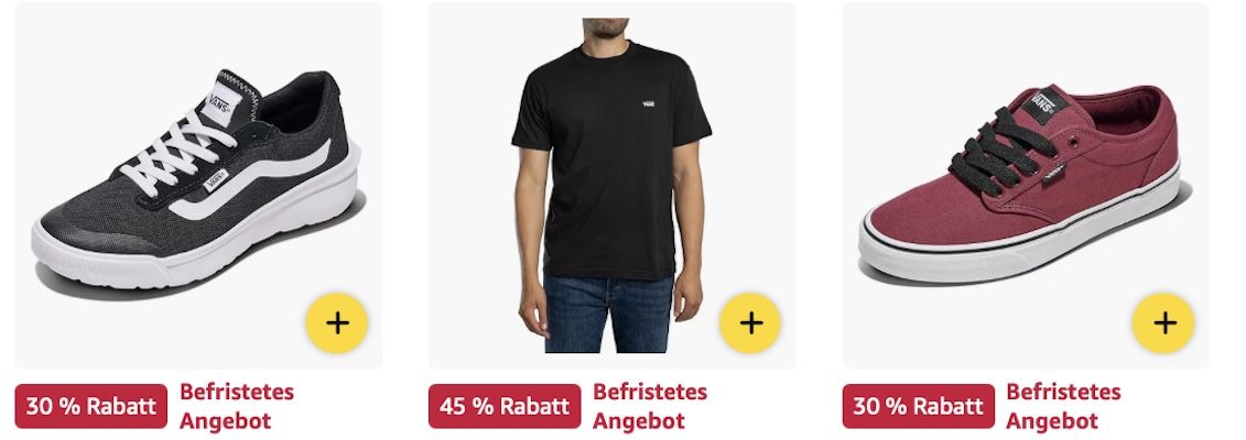 🔝👕👟 Amazon: Vans Sale   Kult Sneaker, Pullis, T Shirts im Angebot