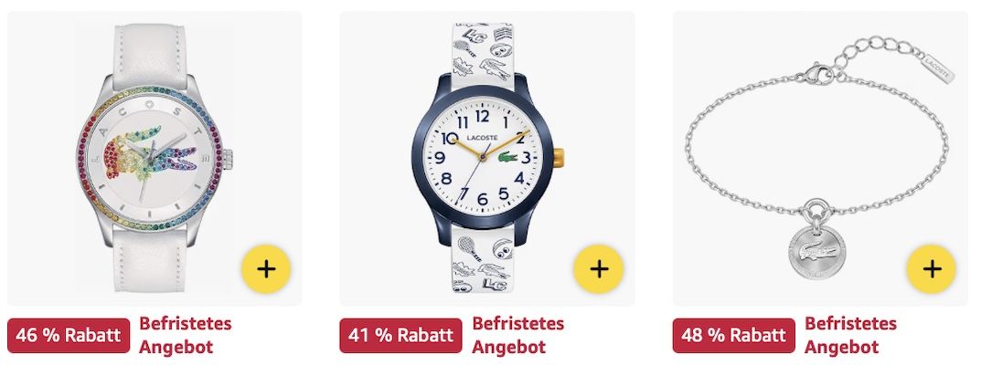 🐊 Amazon: Lacoste Sale   Uhren, Schmuck & mehr z.B. Boston Herren Chronograph für 117€ (statt 164€)