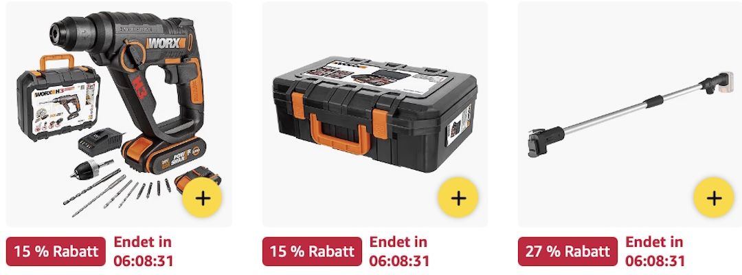 🏡🪴 Amazon: WORX Megasale 👉🏻 Akku Säbelsäge 20V für 102€ (statt 128€)