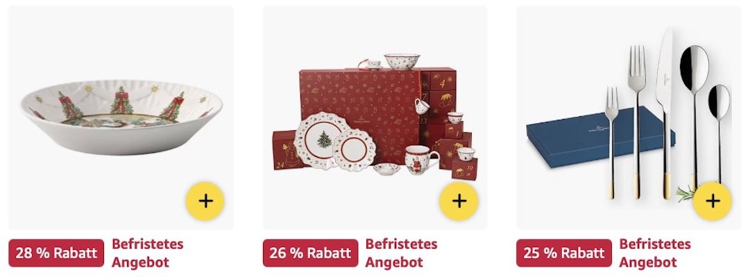 🍽️🔝™ Amazon: Villeroy & Boch Sale - Tafelservice, Besteck, Vasen… uvm. 🍽️🔝™ Amazon: Villeroy & Boch Sale Tafelservice, Besteck, Vasen… uvm.
