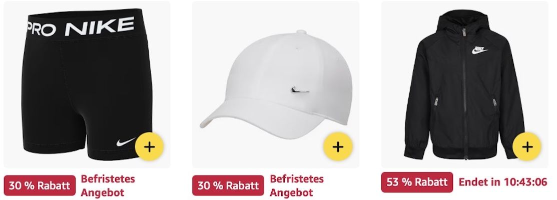 🏃🏻 Amazon: Nike Sale   Sneaker, T Shirts, Jogginghosen & mehr z.B. Kappe Metal Swoosh H86 für 17€ (statt 22€)