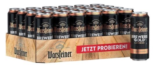 🍺💨 24x Warsteiner Brewers Gold Landbier je 0,5L ➡️ ab 17,06€ (statt 25€)   pro Bier 0,71€