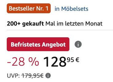 🍻 Casaria Bierzeltgarnitur mit Rückenlehne 170x70x75cm für 128,95€ (statt 145€)