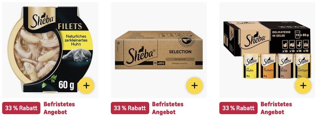 😻🐈⬛🐈 Amazon: Bis zu -47% auf Felix, Sheba, Whiskas z.B. Tasty Duo Surf & Turf in Gelee für 23€ (statt 34€) 😻🐈⬛🐈 Amazon: Bis zu 47% auf Felix, Sheba, Whiskas z.B. Tasty Duo Surf & Turf in Gelee für 23€ (statt 34€)