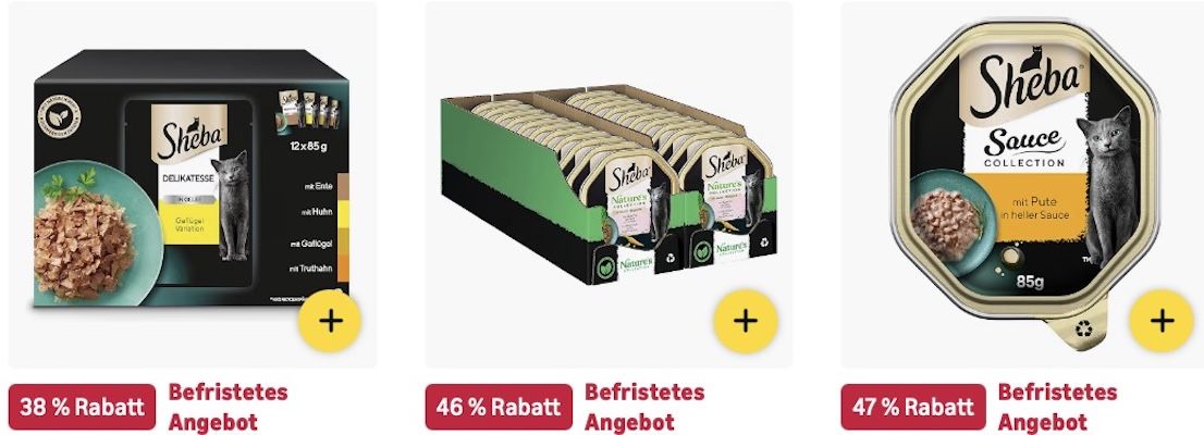 😻🐈⬛🐈 Amazon: Bis zu -47% auf Felix, Sheba, Whiskas z.B. Tasty Duo Surf & Turf in Gelee für 23€ (statt 34€) 😻🐈⬛🐈 Amazon: Bis zu 47% auf Felix, Sheba, Whiskas z.B. Tasty Duo Surf & Turf in Gelee für 23€ (statt 34€)