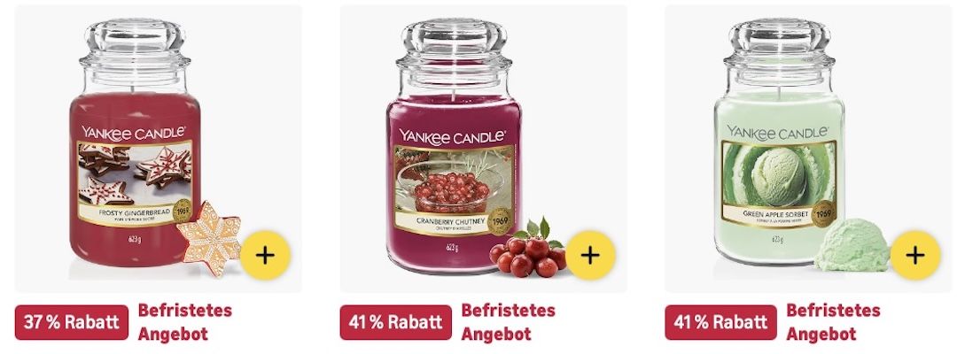 🔝🕯️ Amazon: Yankee Candle Sale mit bis -41% z.B. Cinnamon Stick für 21€ (statt 36€) 🔝🕯️ Amazon: Yankee Candle Sale mit bis 41% z.B. Cinnamon Stick für 21€ (statt 36€)