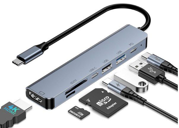 ⏏️ Umaniy USB C Hub mit HDMI 4K & PD 100W für 7,49€ (statt 15€)