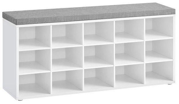 👟 Vasagle Schuhregal mit Sitzfläche & 15 Fächer für 46,99€ (statt 54€)