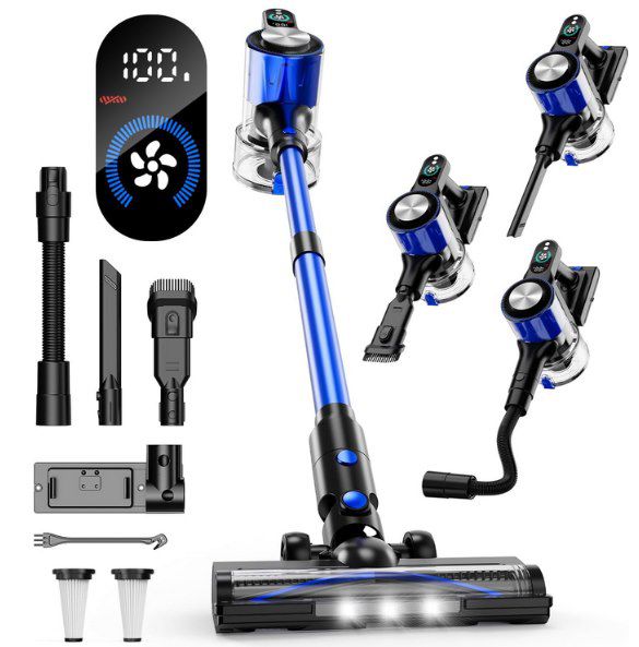 🧹 ITHARION Akku Staubsauger mit 500W & Display für 95,99€ (statt 160€)