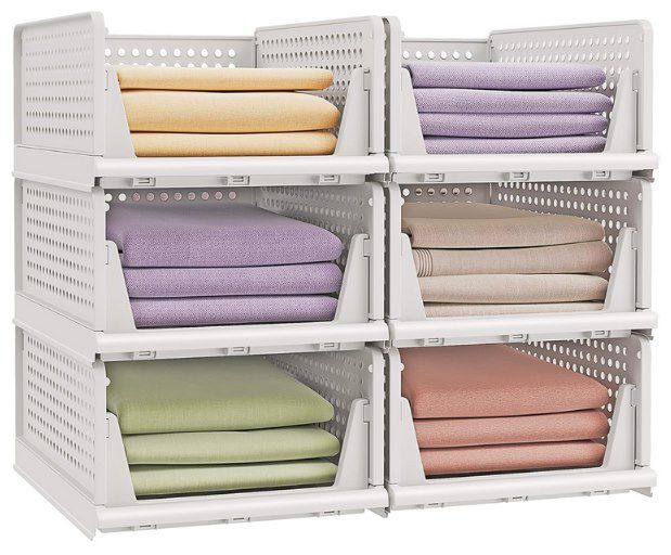 6x SONGMICS stapelbarer Schrank Organizer für 23,99€ (statt 30€)