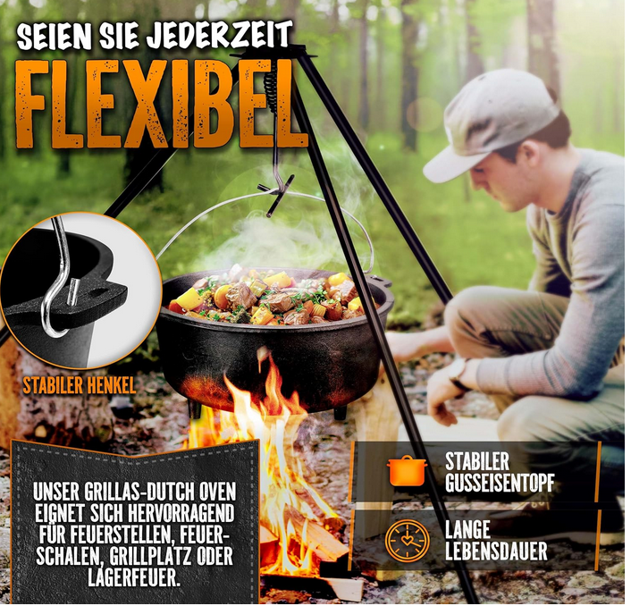đ« grillas Gusseisen Dutch Oven Set 4,2l + Rezeptideen fĂŒr 29,99⏠(statt 39⏠) đ« grillas Gusseisen Dutch Oven Set 4,2l + Rezeptideen fĂŒr 29,99⏠(statt 39⏠)