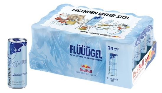 🤯 Sonst überall ausverkauft 🧊 24x Red Bull Winter Edition Gletschereis Himbeere für 33,36€