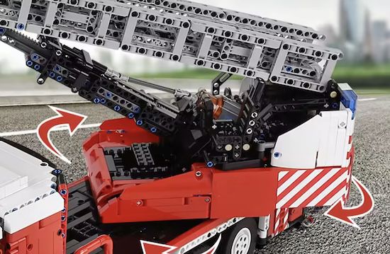 🚒 Mould King Feuerwehr mit Drehleiter & 8 Motoren für 136,44€ (statt 187€)