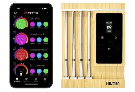 🥩 MEATER Pro XL smartes Fleischthermometer mit vier Sonden für 265,30€ (statt 289€)
