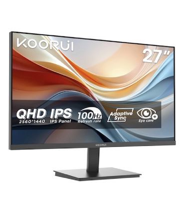 🔥 Schnell? 🖥️ Koorui E2721F – 27 Zoll QHD Monitor mit 100 Hz ab 59,99€ (statt 119€)