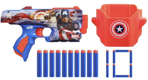 🔫 Nerf Marvel Captain America Dart Blaster mit 10 Darts für 12,90€ (statt 22€)