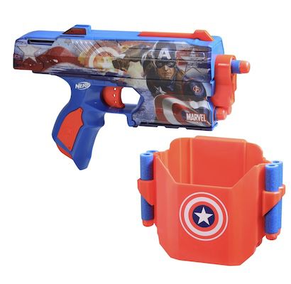🔫 Nerf Marvel Captain America Dart-Blaster mit 10 Darts für 12,90€ (statt 22€)