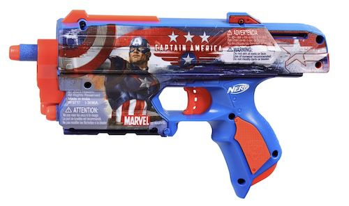 🔫 Nerf Marvel Captain America Dart Blaster mit 10 Darts für 12,90€ (statt 22€)