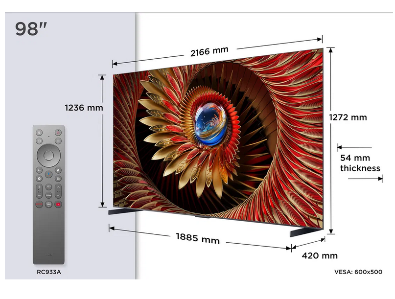 📺 TCL C8K   98 Zoll UHD smart Google TV 144Hz für 2.974,15€ (statt 3.500€)