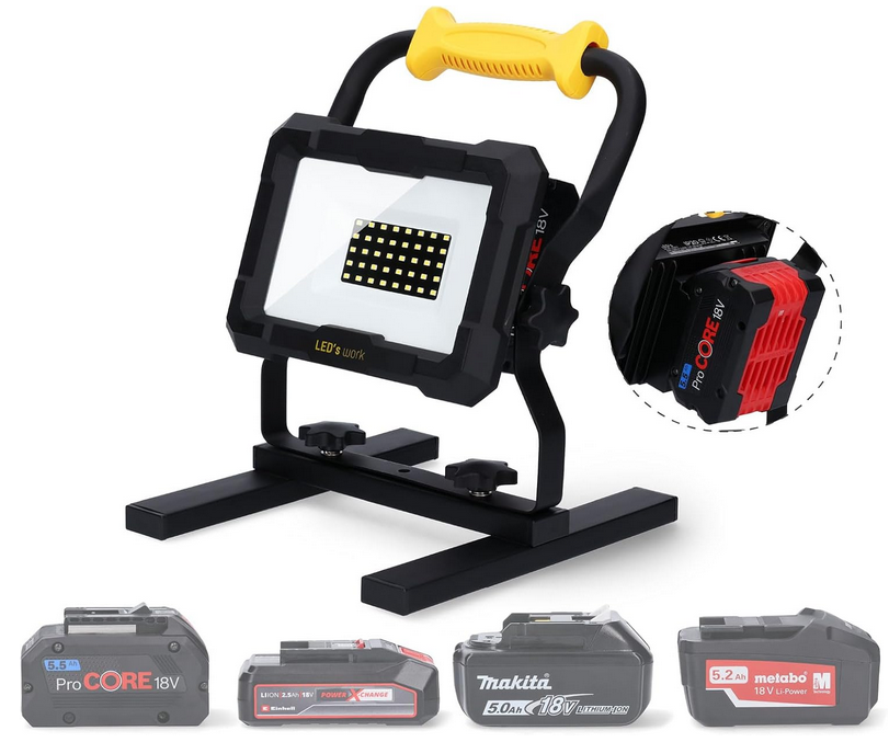 NCC-Licht Akku LED Arbeitsleuchte 20W für 26,99€ (statt 40€) NCC Licht Akku LED Arbeitsleuchte 20W für 26,99€ (statt 40€)