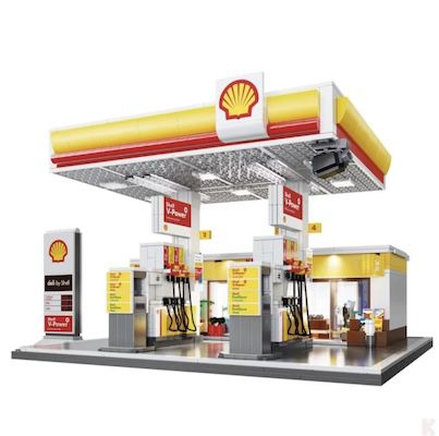 ⛽️ CaDA Shell Tankstelle mit Beleuchtung aus 1.309 Teilen für 69,91€ (statt 93€)