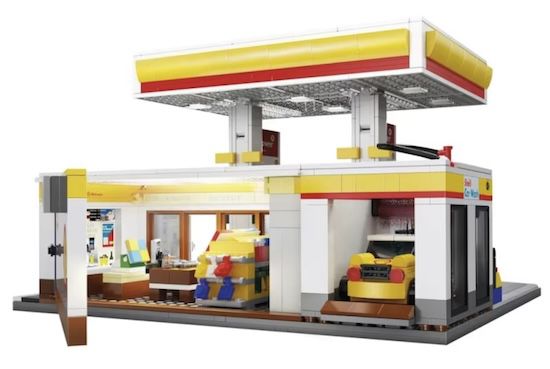 ⛽️ CaDA Shell Tankstelle mit Beleuchtung aus 1.309 Teilen für 69,91€ (statt 93€)