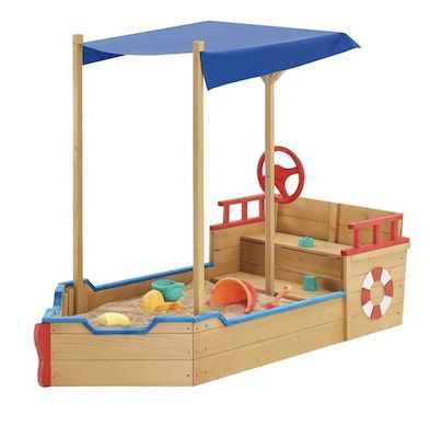 🏴‍☠️ Juskys Sandkasten-Piratenschiff Käpt’n Pit aus Holz für 74,99€ (statt 100€)