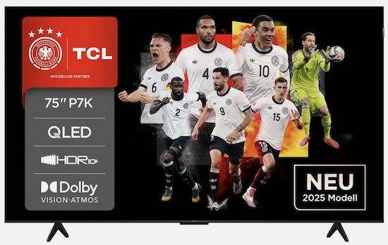 📺 TCL 75P71KX1 - 75 Zoll QLED Fernseher mit Dolby Vision für 638,95€ (statt 745€) 📺 TCL 75P71KX1 75 Zoll QLED Fernseher mit Dolby Vision für 638,95€ (statt 745€)