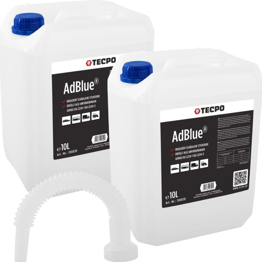 🛞 TECPO 2x 10 L Adblue Harnstofflösung für 19,99€ (statt 26€)