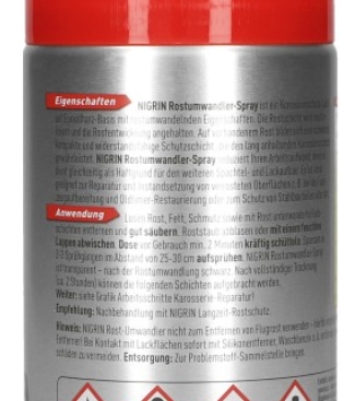 NIGRIN Rostumwandler Spray mit Grundierung 400ml für 8,99€ (statt 13€) NIGRIN Rostumwandler Spray mit Grundierung 400ml für 8,99€ (statt 13€)
