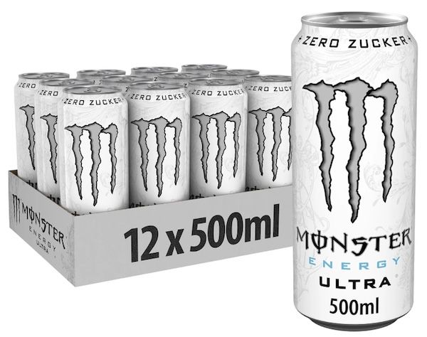 🔥 12x Monster Ultra White Energydrink ohne Zucker für 8,79€ (statt 16€)   nur 0,73€ je Dose