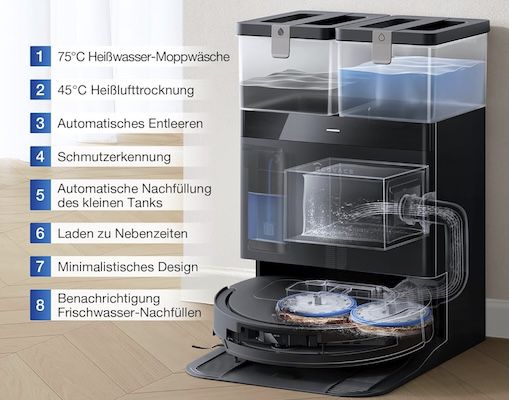 🧹 Ecovacs Deebot T50 Pro Omni (Gen2) Saugroboter mit Wischfunktion für 399€ (statt 466€)