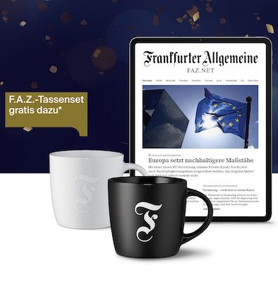 🗞️ 1 Jahr Frankfurter Allgemeine Zeitung FAZ+ für 119,80€ (statt 154€) + 2 Tassen gratis (Wert 25€)