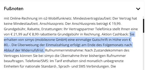 Fehler? 🔥🔥 42€ Gewinn für EUCH durch o2 Tarif (monatlich kündbar) + 80€ Cashback