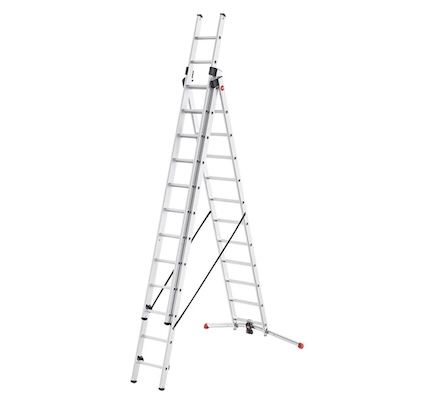 🪜 Hailo Alu-Leiter ProfiLOT S100 mit 3×12 Sprossen, 9m für 348,63€ (statt 390€)