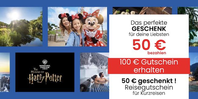 🎁 Last-Minute Geschenk 🎅 Travelcircus 100€ Wertgutschein für 50€ (übertragbar!) 🎁 Last Minute Geschenk 🎅 Travelcircus 100€ Wertgutschein für 50€ (übertragbar!)