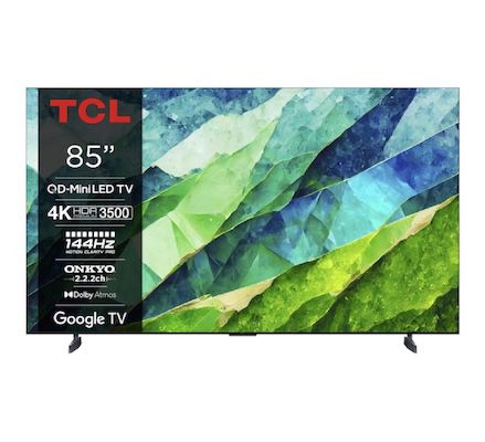 📺 TCL 85C855 – 85 Zoll QLED Mini LED Fernseher für 1.299€ (statt 1.449€)