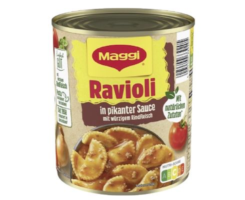 🍝 5x Maggi Ravioli in scharfer Wonton Sauce, je 800 g für 6,86€ (statt 15€)