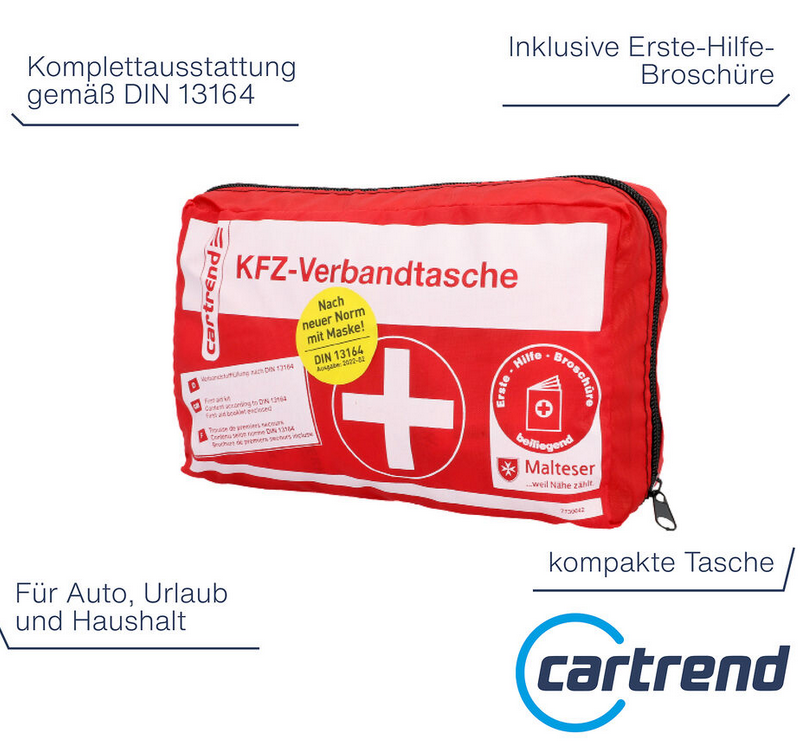 🩹 Cartrend Verbandtasche DIN13164 (neu) für 6,99€ (statt 12€) 🩹 Cartrend Verbandtasche DIN13164 (neu) für 6,99€ (statt 12€)