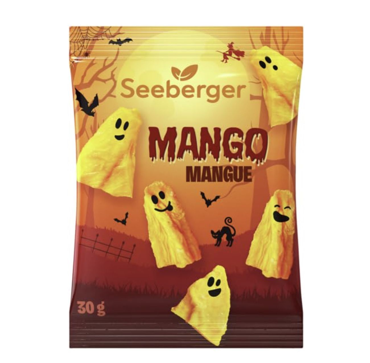 👻 Seeberger Mango-Chunks im Halloween-Design, 12x30g für 9,78€ (statt 14€)