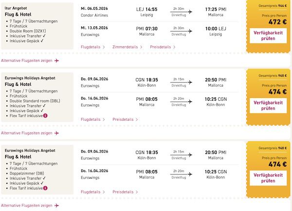 ☀️ Mallorca (Can Picafort) 🏖️ 7 ÜN im 4* Hotel inkl. Flug mit Gepäck, Frühstück, Transfer ab 472€ p.P.