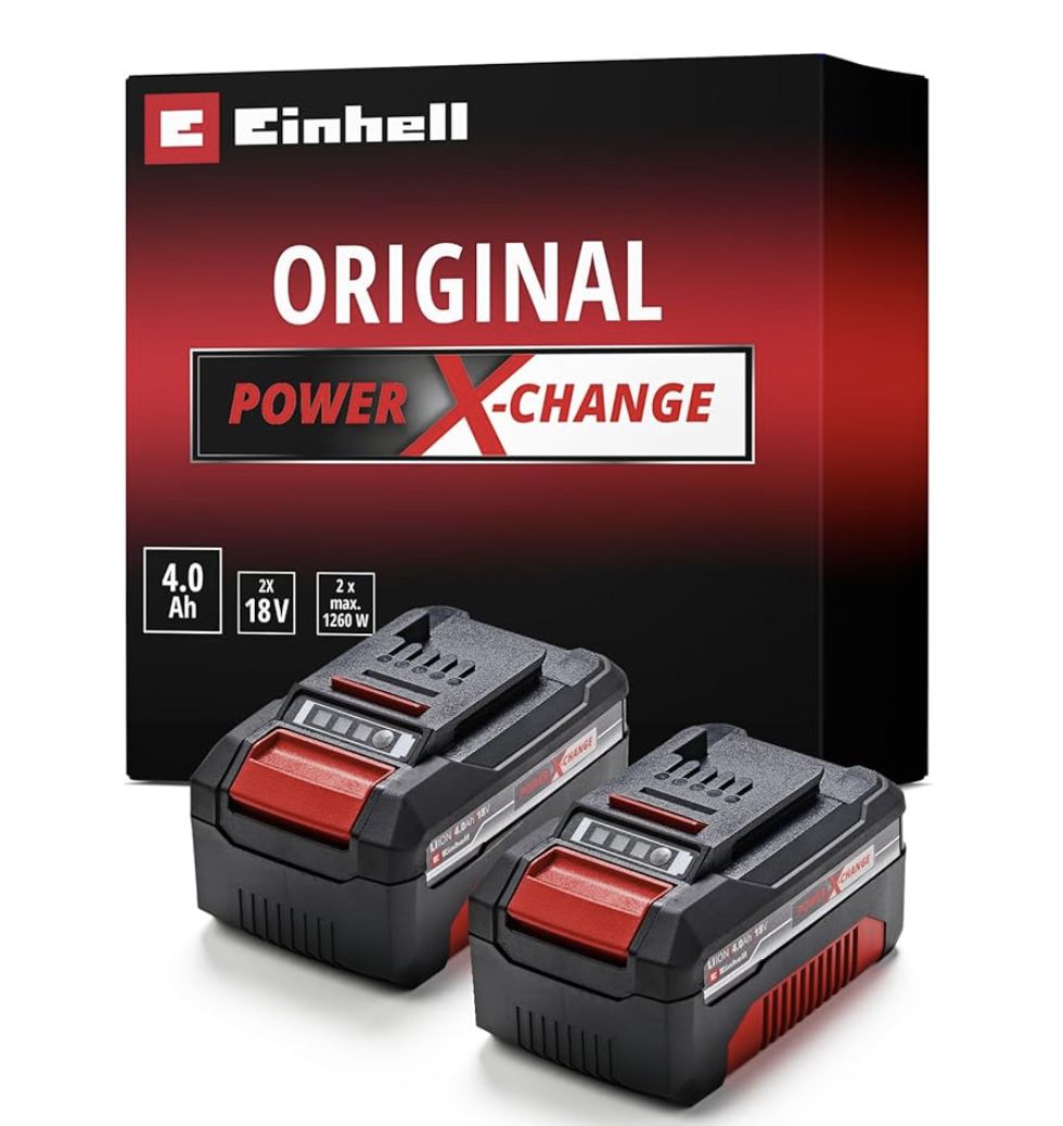 🔋 Einhell Akku PXC-Twinpack 4,0 Ah Power X-Change für 49,90€ (statt 58€)