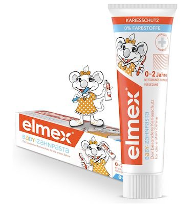 🪥 4x elmex Baby-Zahnpasta (0-2 Jahre) mit Aminfluorid für 7,35€ (statt 14€)