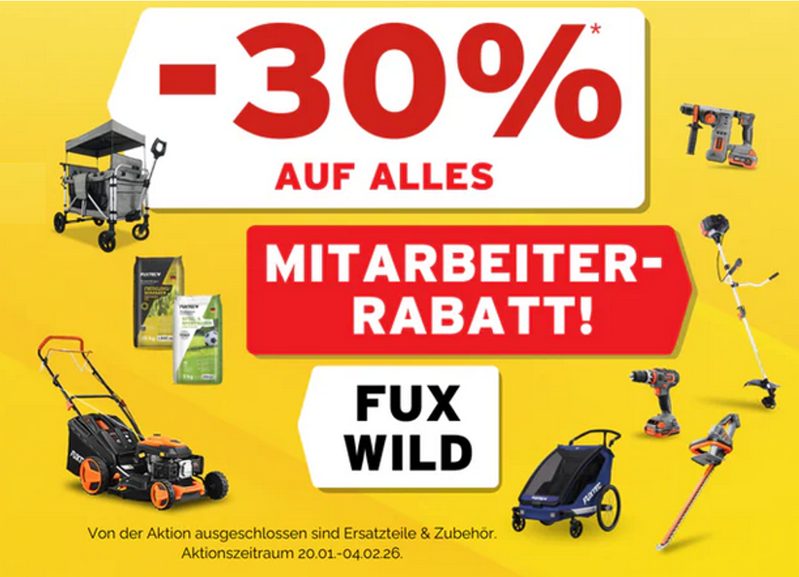 🔥 Fuxtec MA Rabatt: 30% Rabatt auf ALLES – z.B. FX-CT700 Bollerwagen für 130,20€ (statt 194€)
