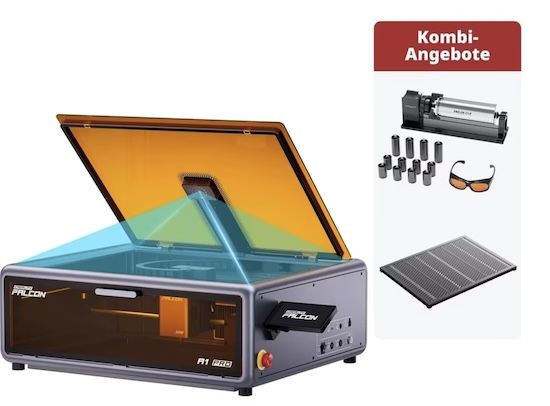 👉 Creality 3D Falcon A1 Pro 20W Lasergravierer mit Rotary Kit Pro & Honeycomb für 875€ (statt 1.184€)